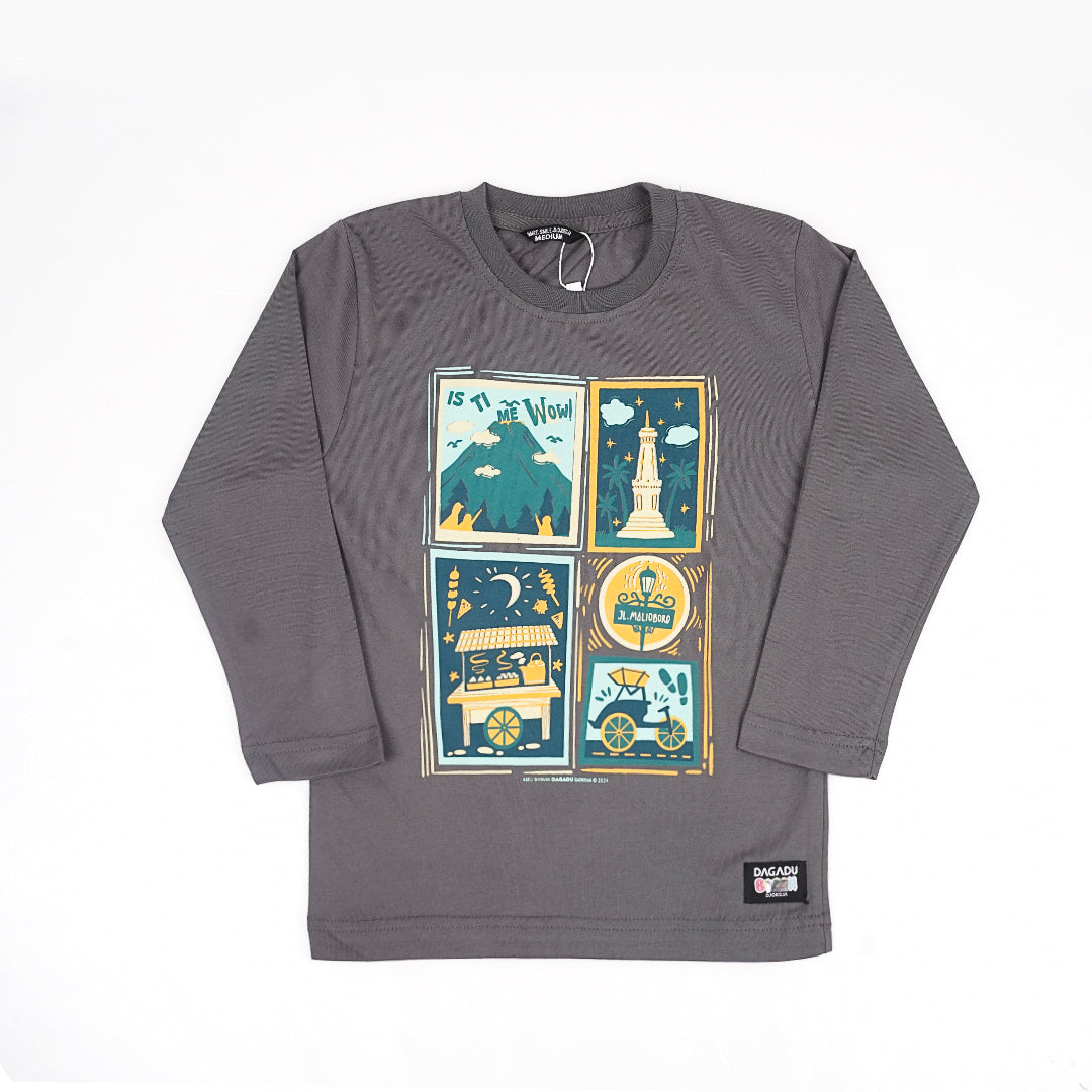 Dagadu Kaos Anak 0-7 Tahun Frame - Charcoal