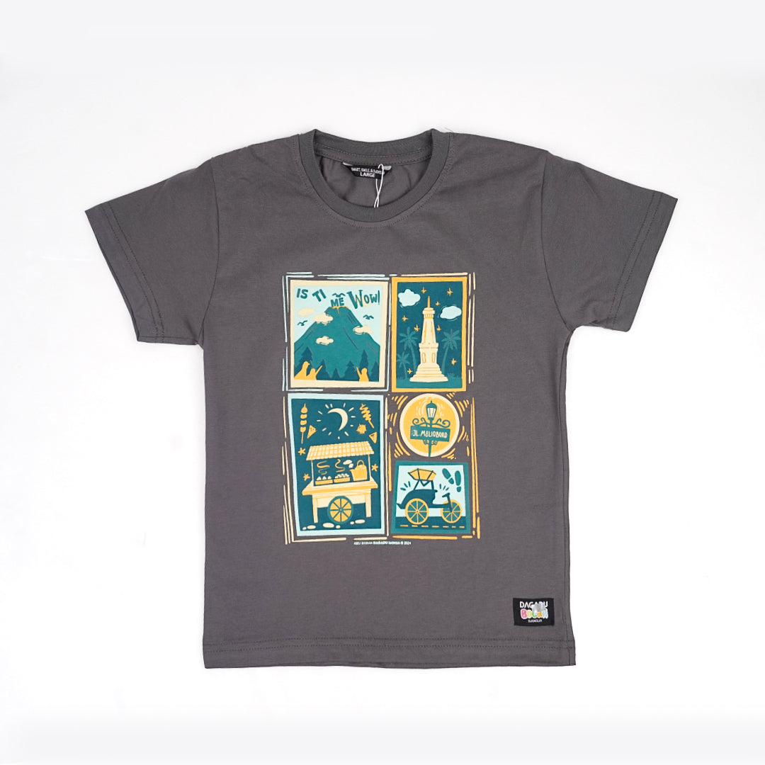Dagadu Kaos Anak 0-7 Tahun Frame - Charcoal