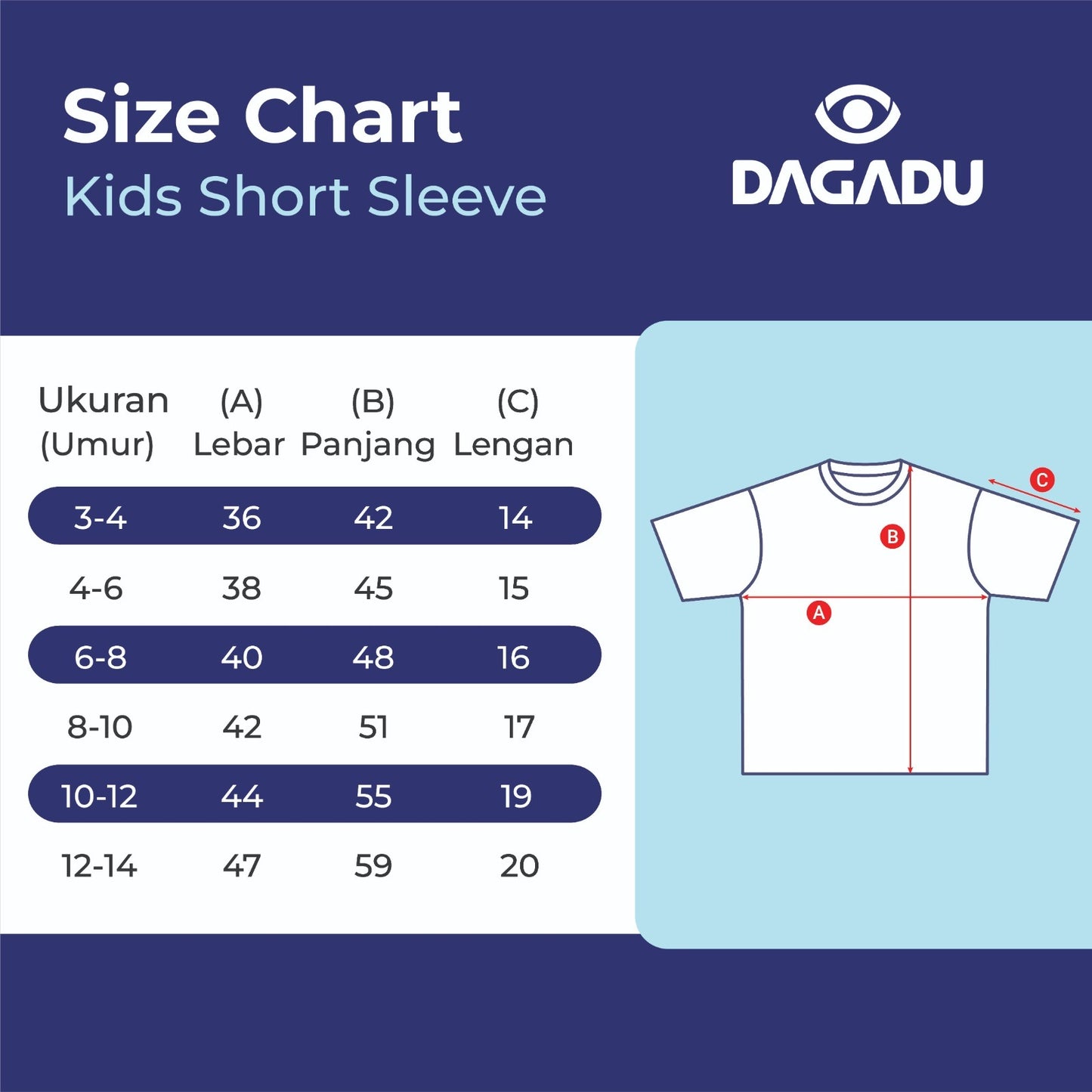 Dagadu Kids T-Shirt Dagazoo Jogja | Kaos Anak Laki-laki Perempuan | Cotton Combed