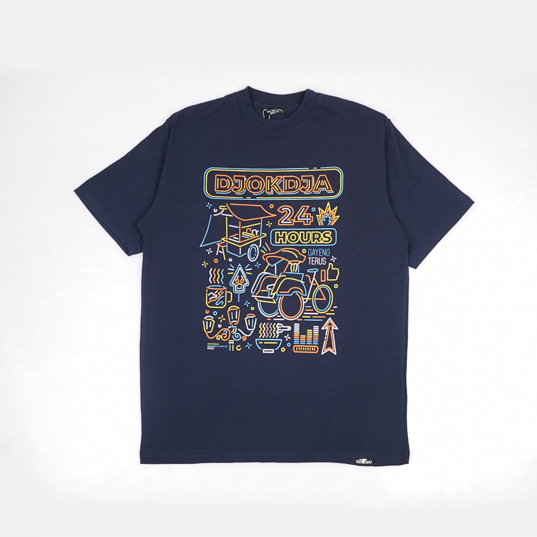 Dagadu Kaos Djokdja Neon - Navy