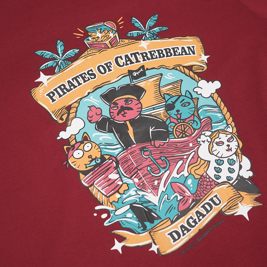 Dagadu Kaos Anak Usia 7-14 Tahun Catrebbean - Burgundy