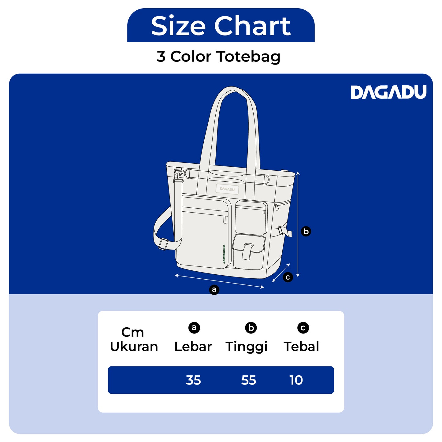 Dagadu Totebag Parasut 3 Color