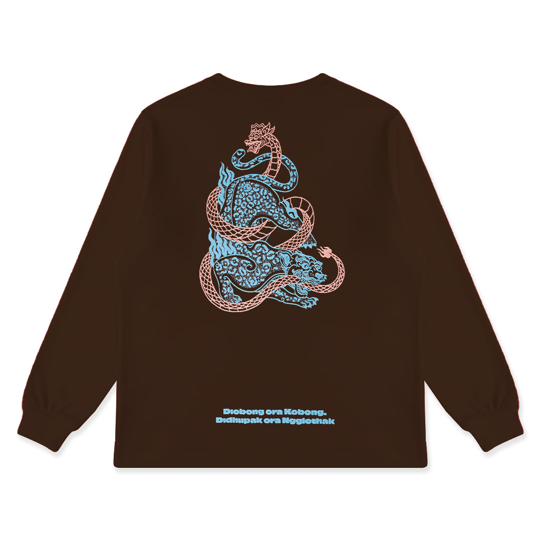 Dagadu Kaos Rib Diobong Ora Kobong - Deep Mahogany