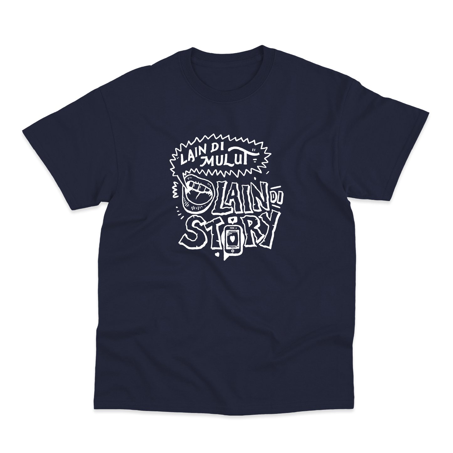 Kaos Dagadu - Lain di mulut lain di story - Dongker