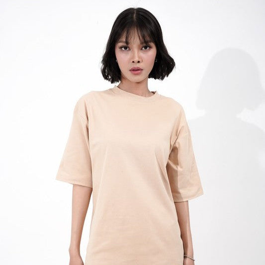 Dagadu Kaos Adhemax Oversize Stylish - Beige