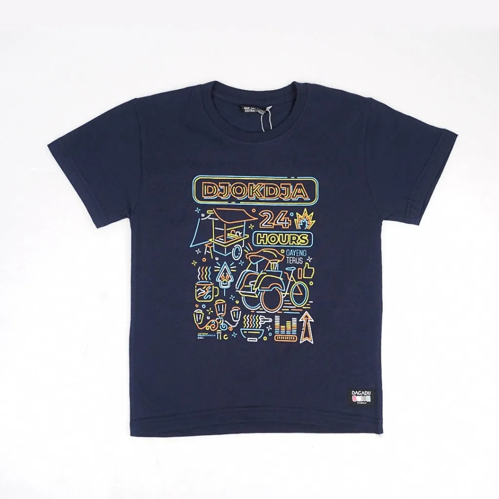 Dagadu Kaos Anak 0-7 Tahun Neon - Navy