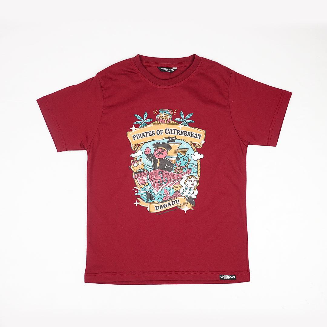Dagadu Kaos Anak Usia 7-14 Tahun Catrebbean - Burgundy