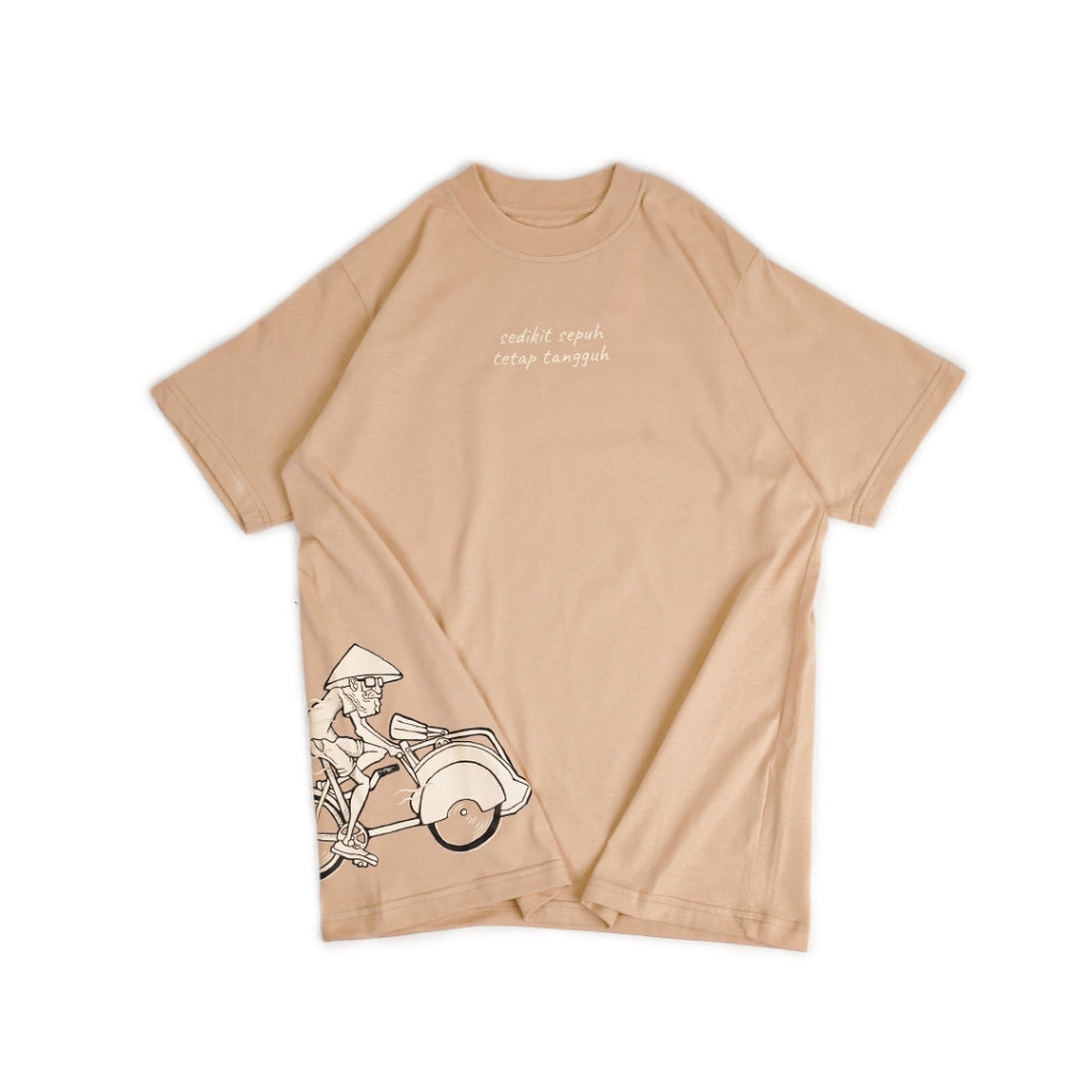Dagadu Kaos Becak Sepuh - Beige