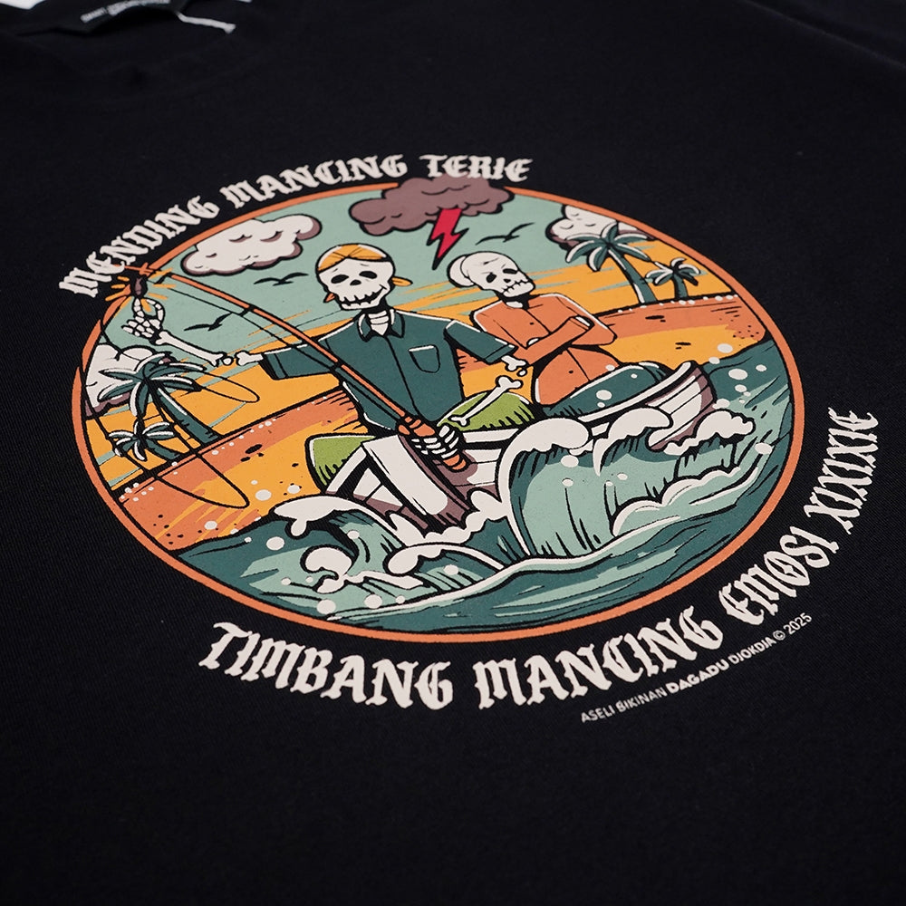 Dagadu Kaos Mancing Terie - Hitam