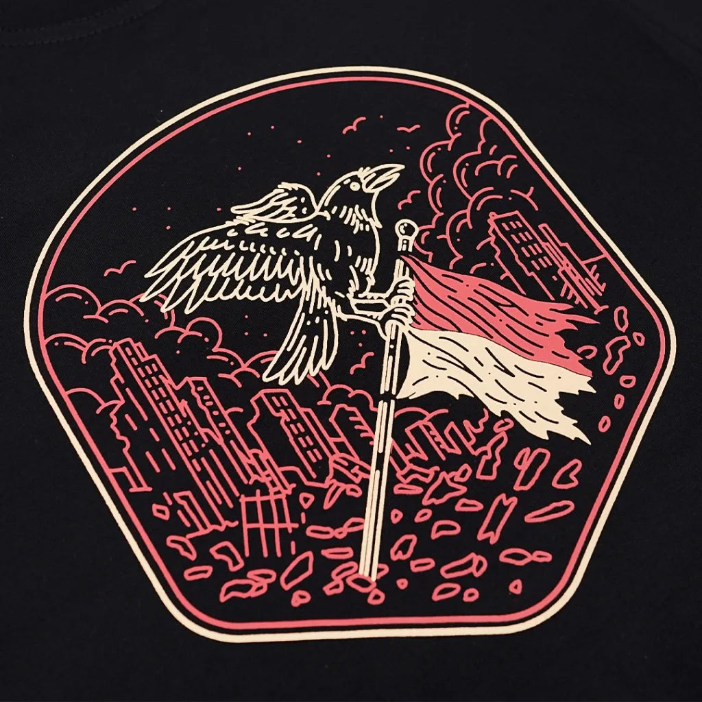 Dagadu Kaos Menuju Bebas - Hitam