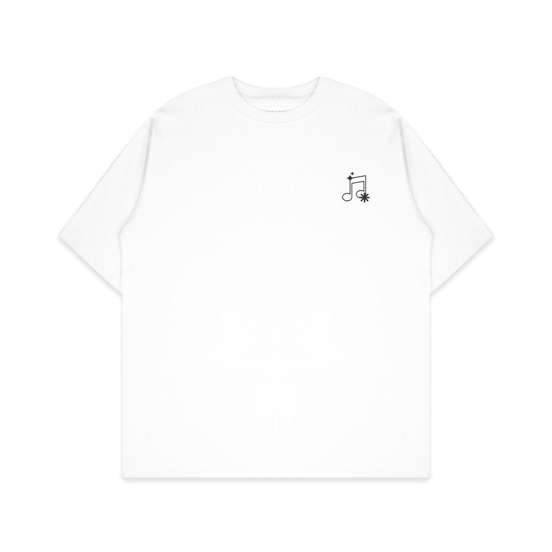 Boxy T-shirt Merch Live Project x Dagadu Livepro Nota - Off White