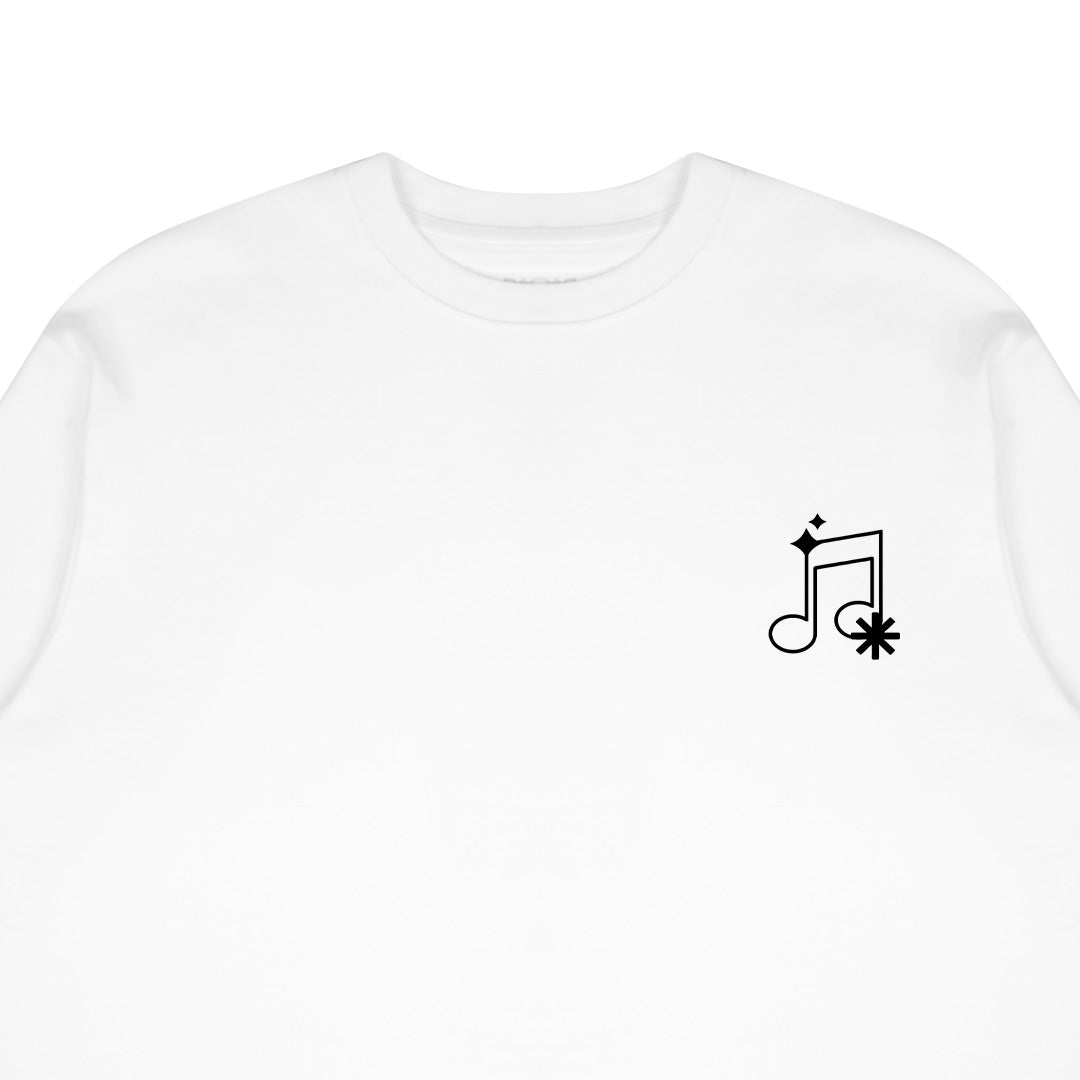 Boxy T-shirt Merch Live Project x Dagadu Livepro Nota - Off White