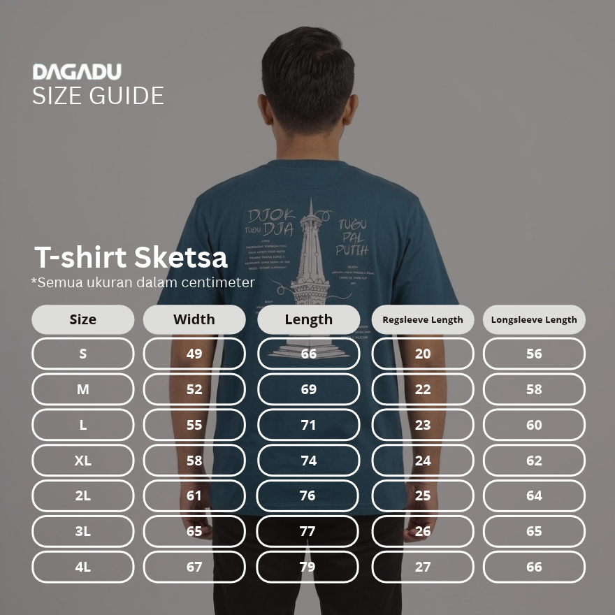 Dagadu Kaos Pria Lengan Panjang Reguler Sketsa Cotton Combed 24S