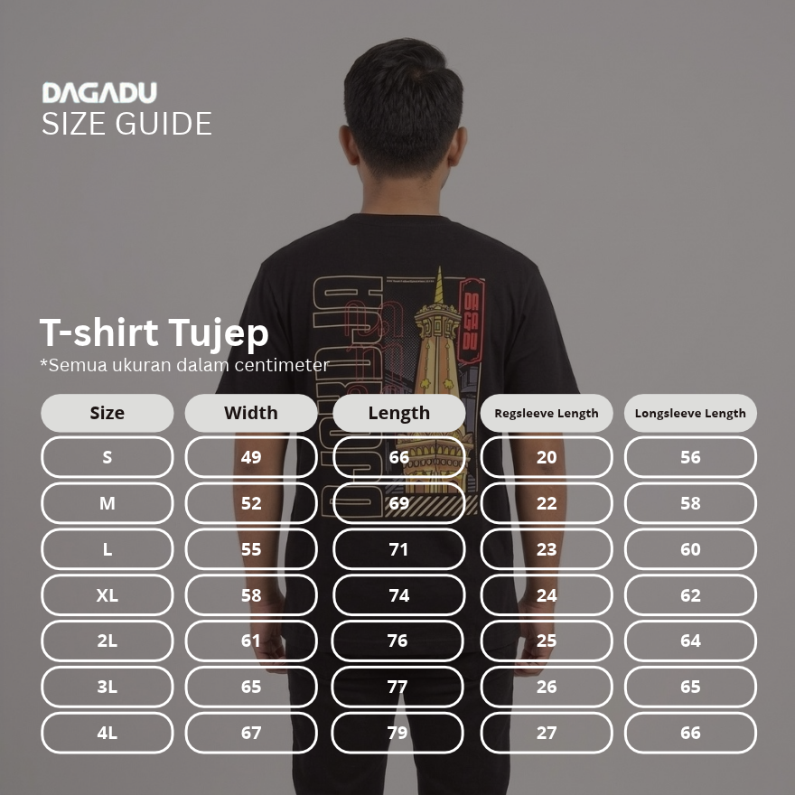 Dagadu Kaos Pria Lengan Pendek Reguler Tujep Cotton Combed 24S