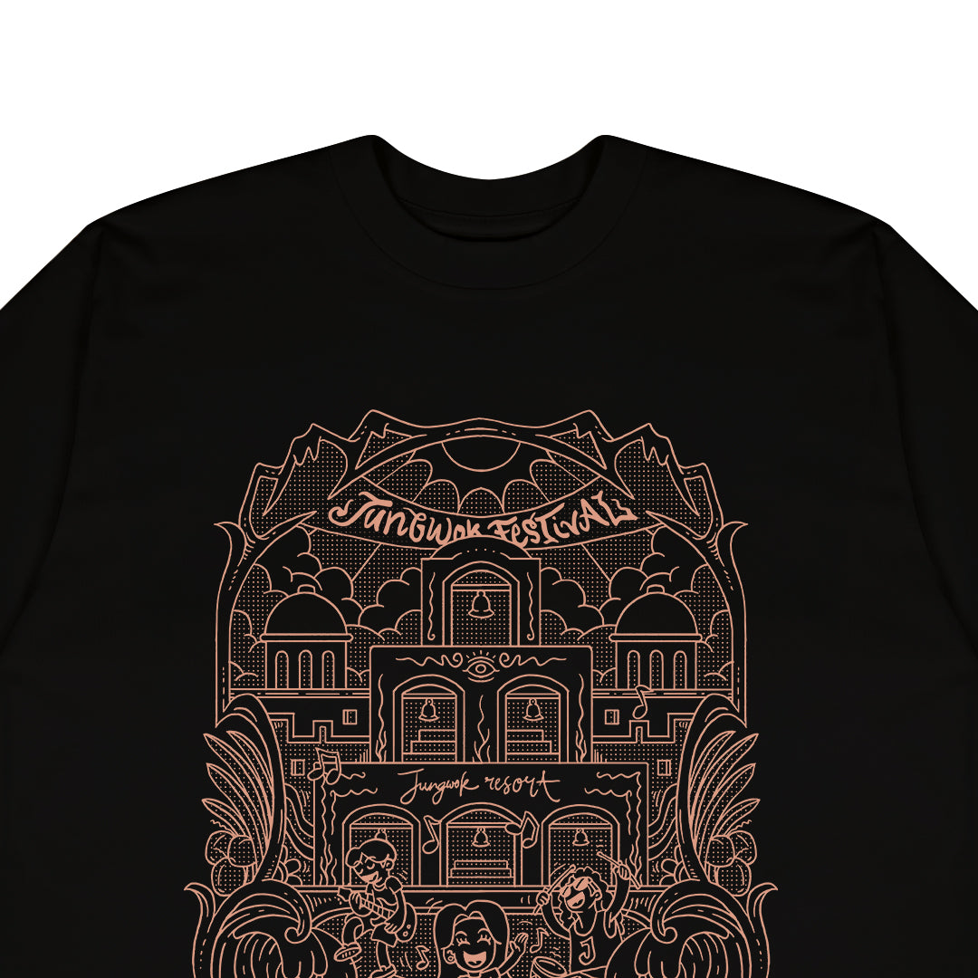 Pre Order Kaos Merch Jungwok x Dagadu Monochrome - Hitam