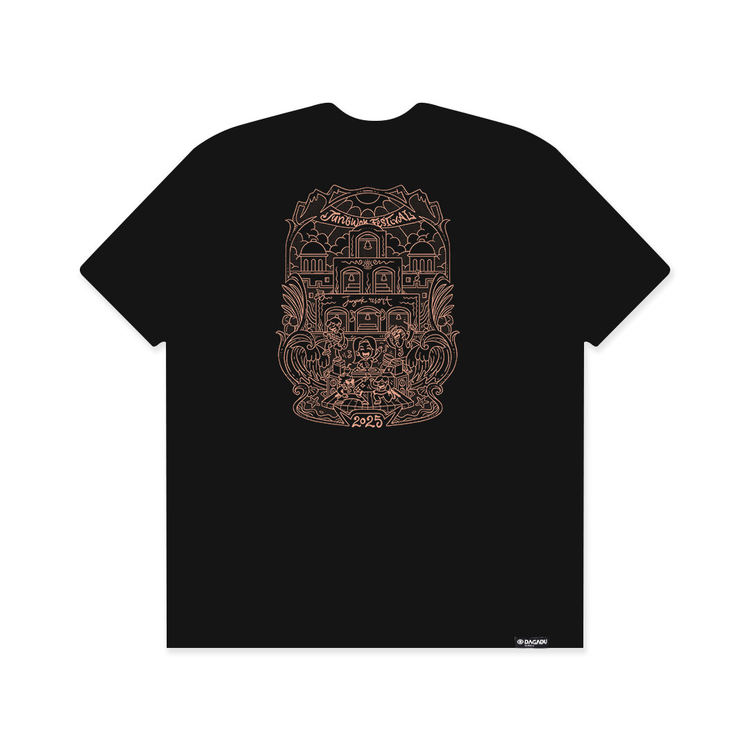 Pre Order Kaos Merch Jungwok x Dagadu Monochrome - Hitam