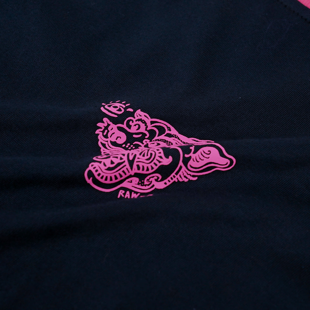 Dagadu Kaos Ringer Tee Rawr - Navy