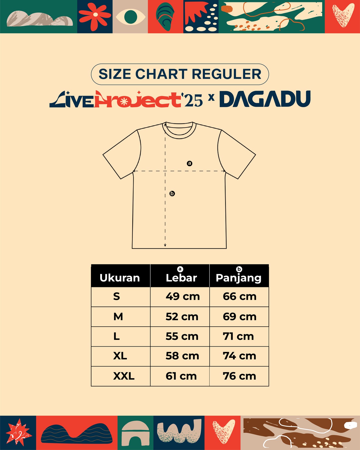 Ringger Tee Merch Live Project x Dagadu - Broken White Rib Navy