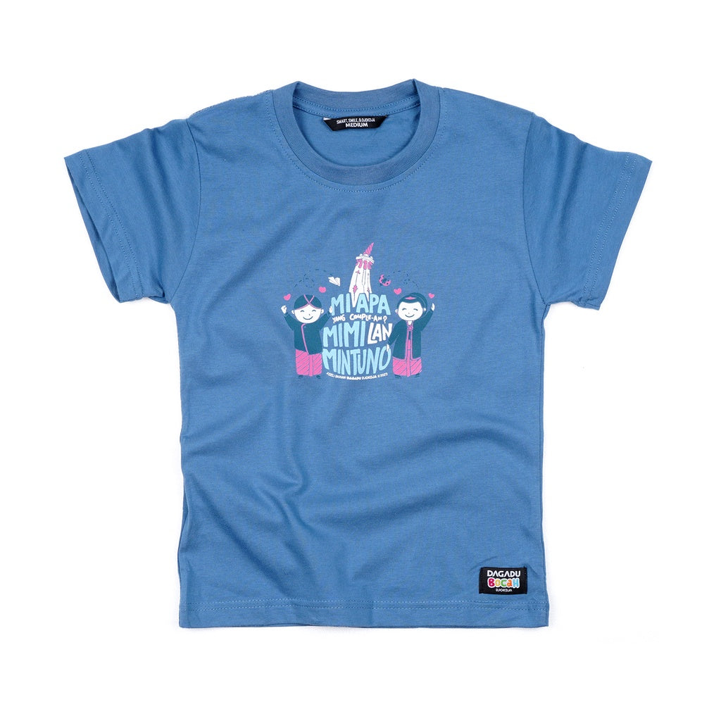 Dagadu Kaos Anak Usia 0-7 Mimi lan Mintuno - Blue Steel