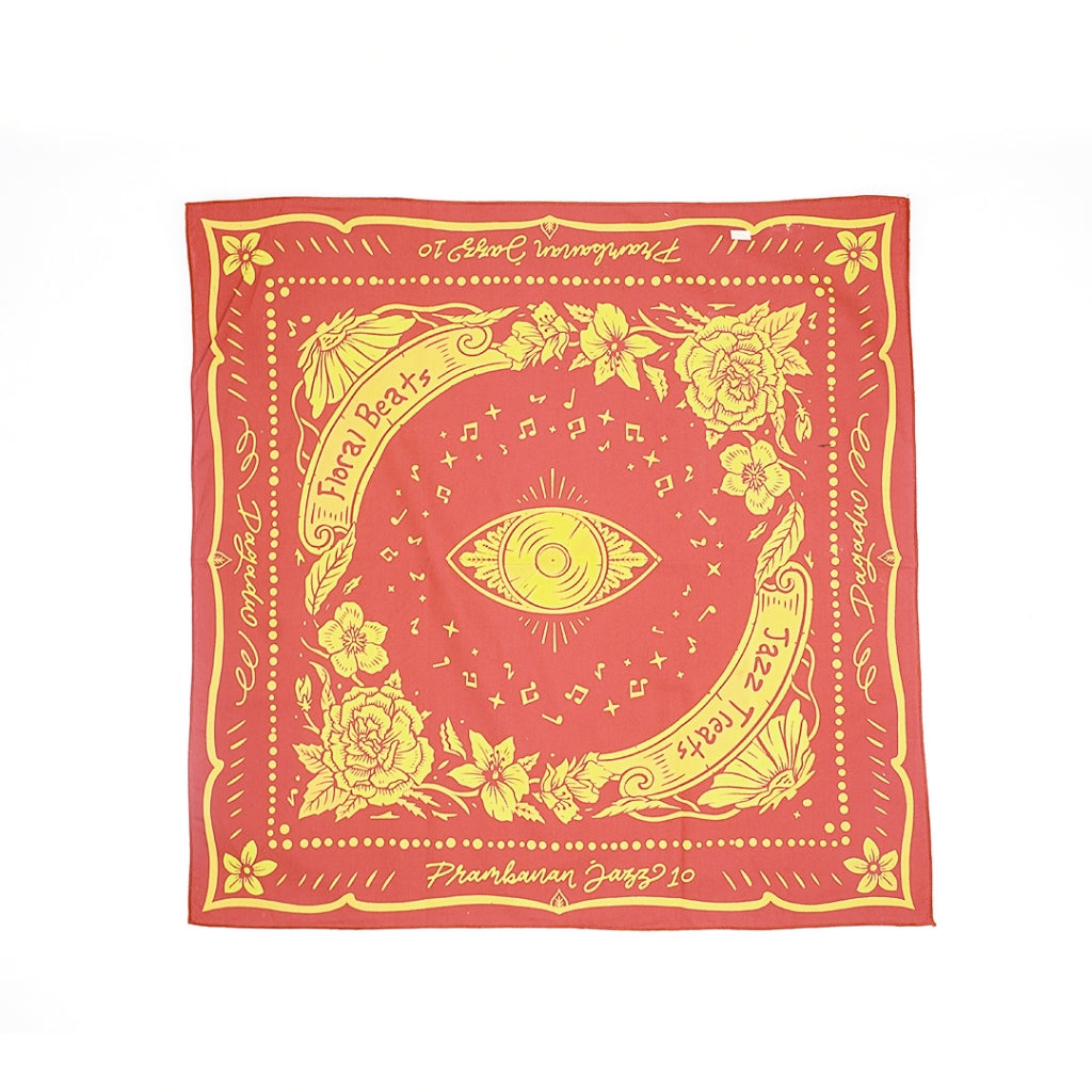 Official Merch Prambanan Jazz 2024 Bandana Bloom Flower