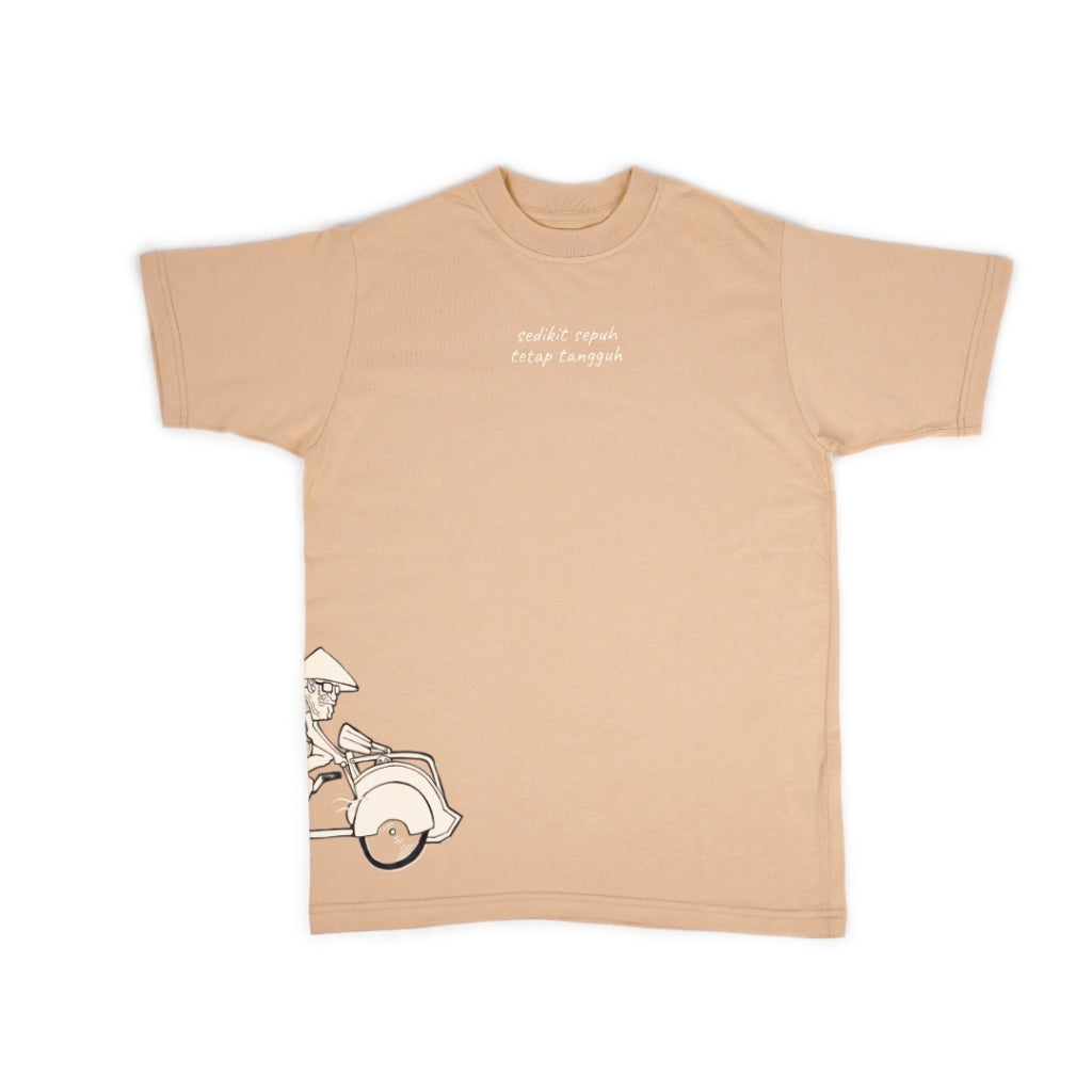 Dagadu Kaos Becak Sepuh - Beige