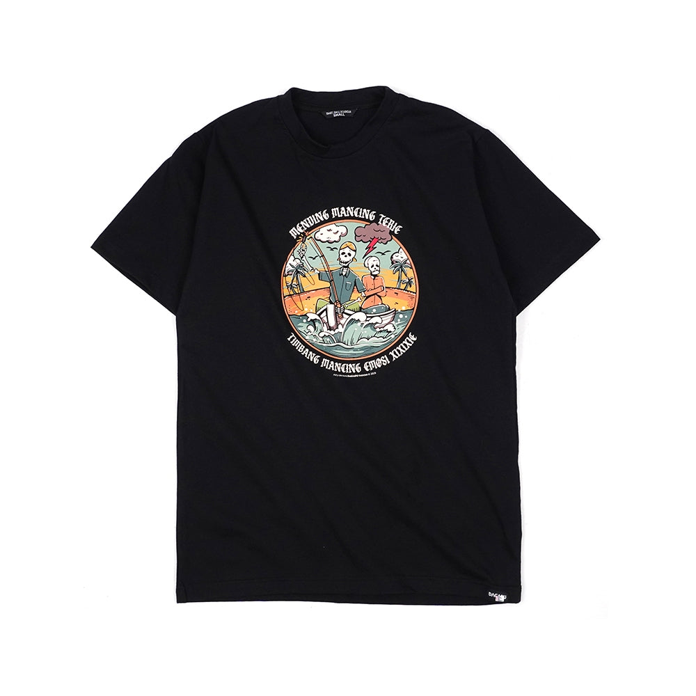 Dagadu Kaos Mancing Terie - Hitam