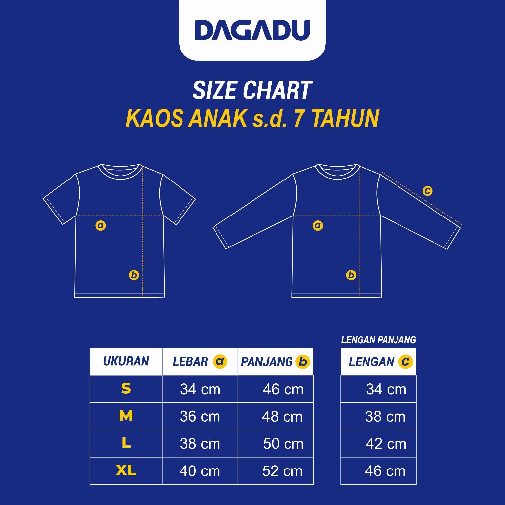 Dagadu Kaos Anak Usia 0-7 Tahun Djoksaku - Biru Navy