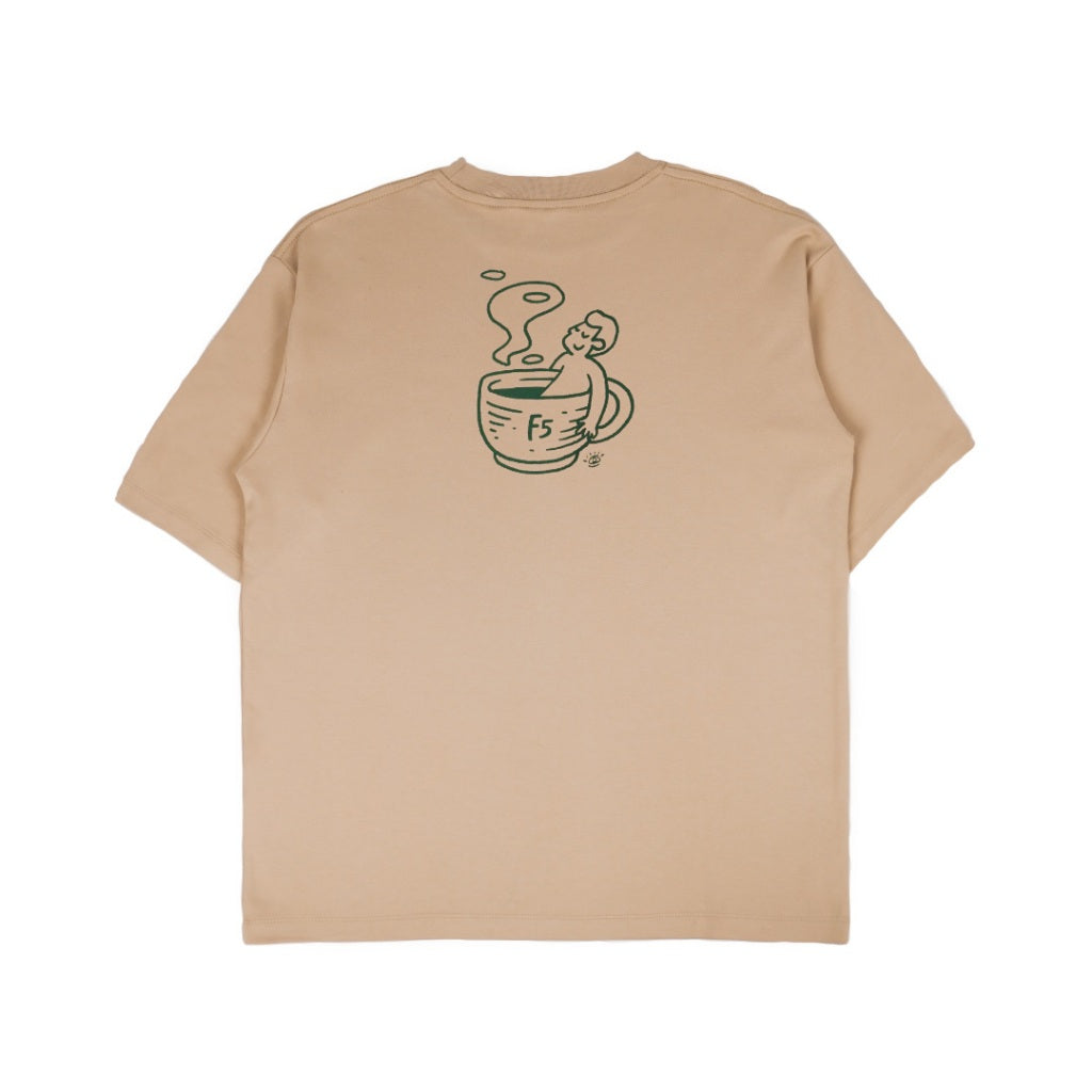 T-shirt Oversize Merch Jogja Coffee Week #5 x Dagadu Cofffffee - Beige