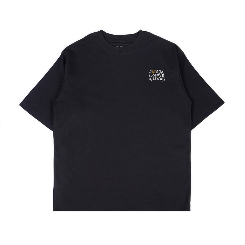 Kaos Merch Jogja Coffee Week #5 x Dagadu Brew the Hood - Hitam