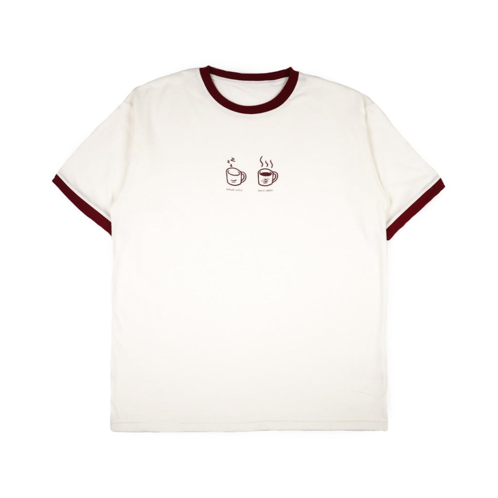 Ringer Tee Merch Jogja Coffee Week #5 x Dagadu Sawise Coffee - Off White