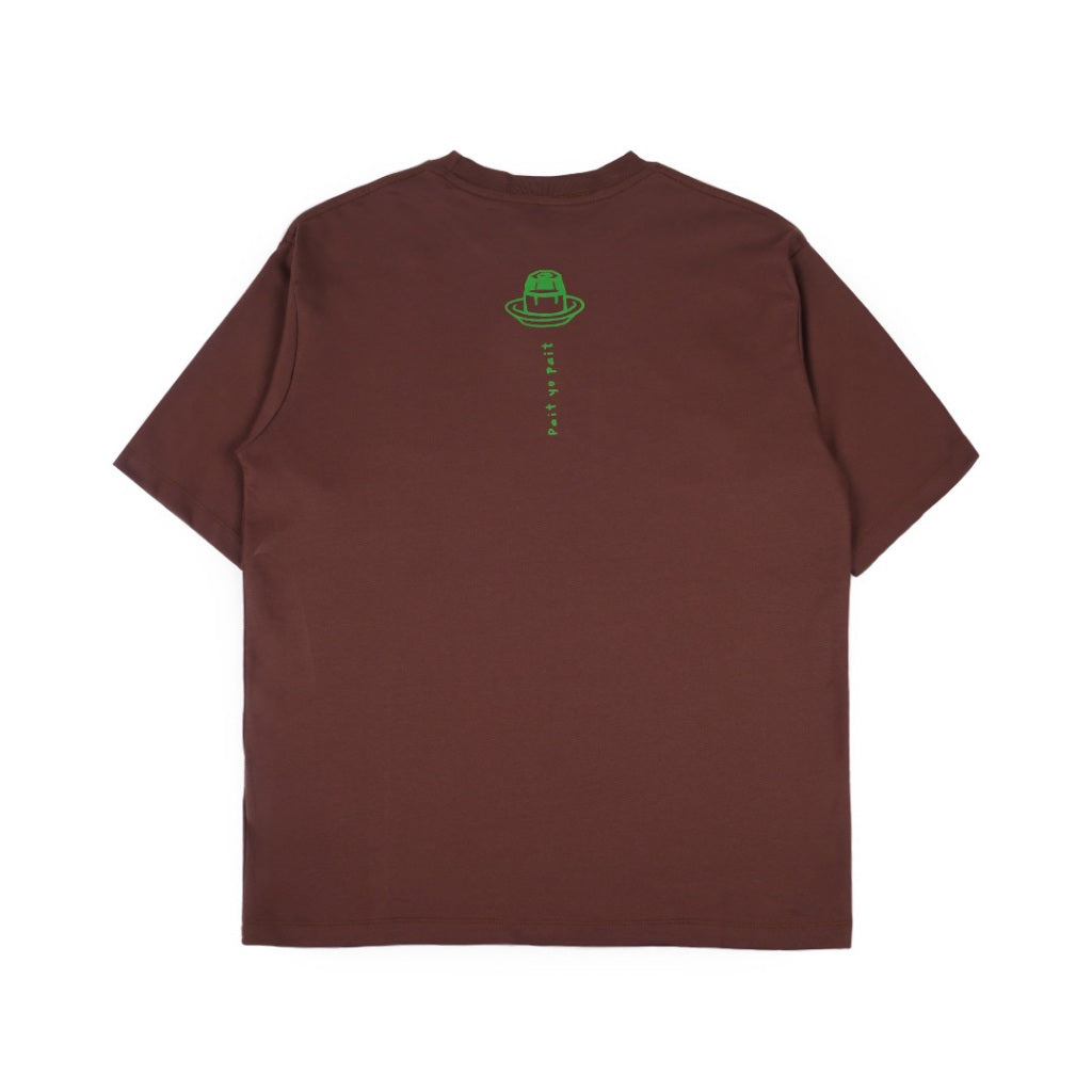 T-shirt Oversize Merch Jogja Coffee Week #5 x Dagadu Pait Yo Pait - Deep Mahogany