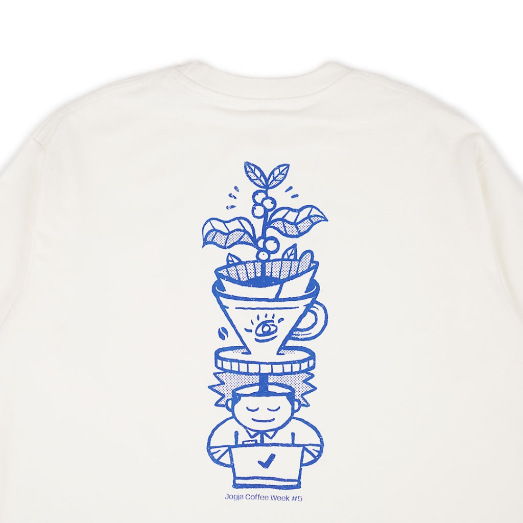 T-shirt Oversize Merch Jogja Coffee Week #5 x Dagadu Ngopi Dulu - Off White