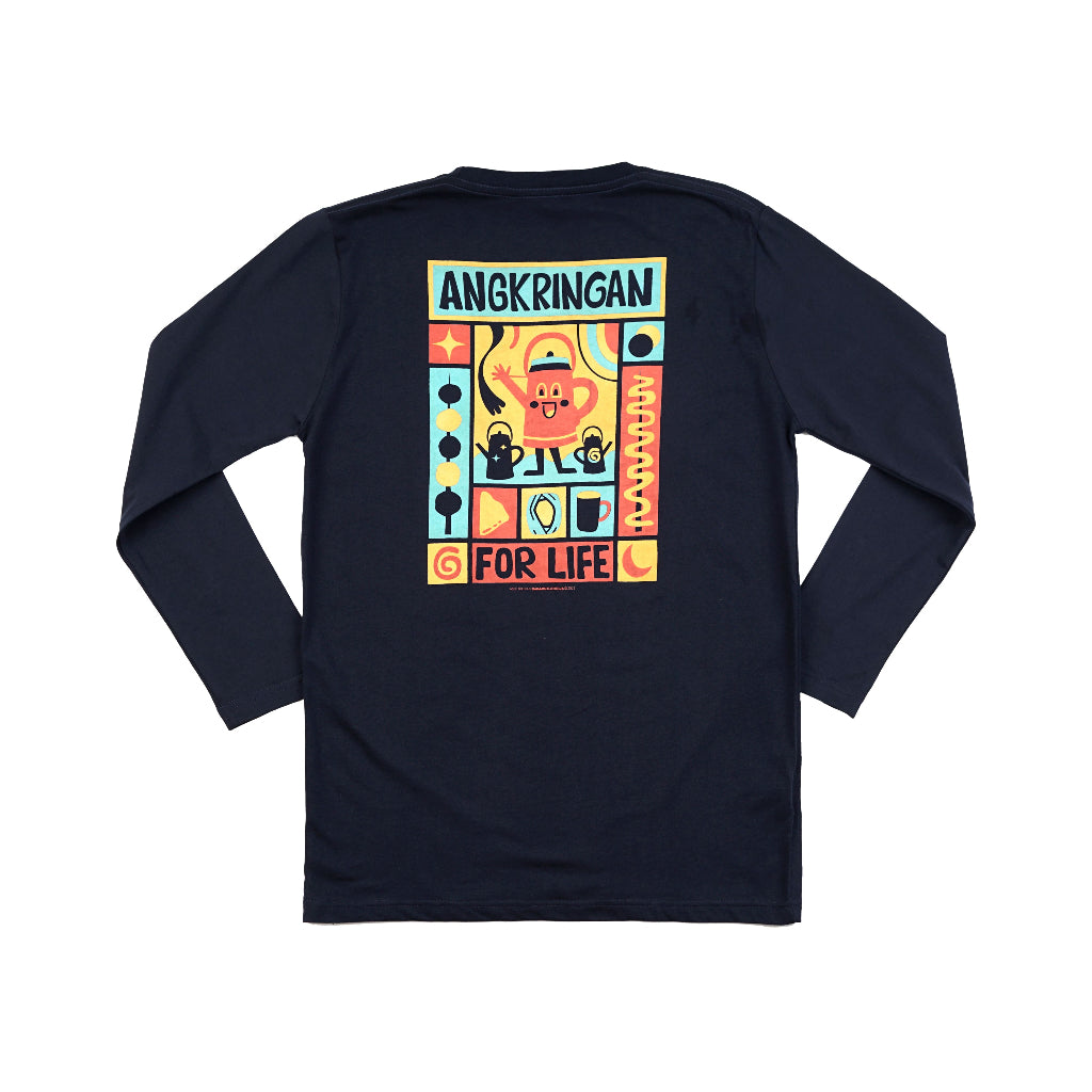 Dagadu T-shirt Long Sleeve Regular Angkringan - Kaos Unisex