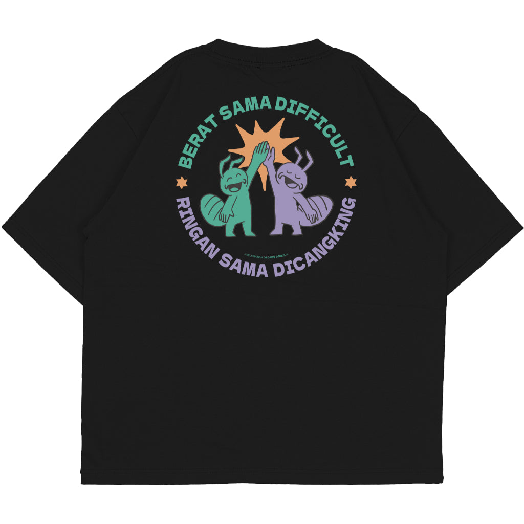 Dagadu T-Shirt Oversize Berat Sama | Kaos Lengan Pendek Pria Wanita | Cotton Interlock