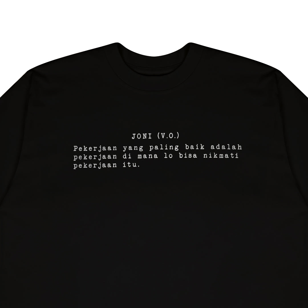 Kaos Merch Janji Joni X Dagadu VO Janji Joni - Hitam
