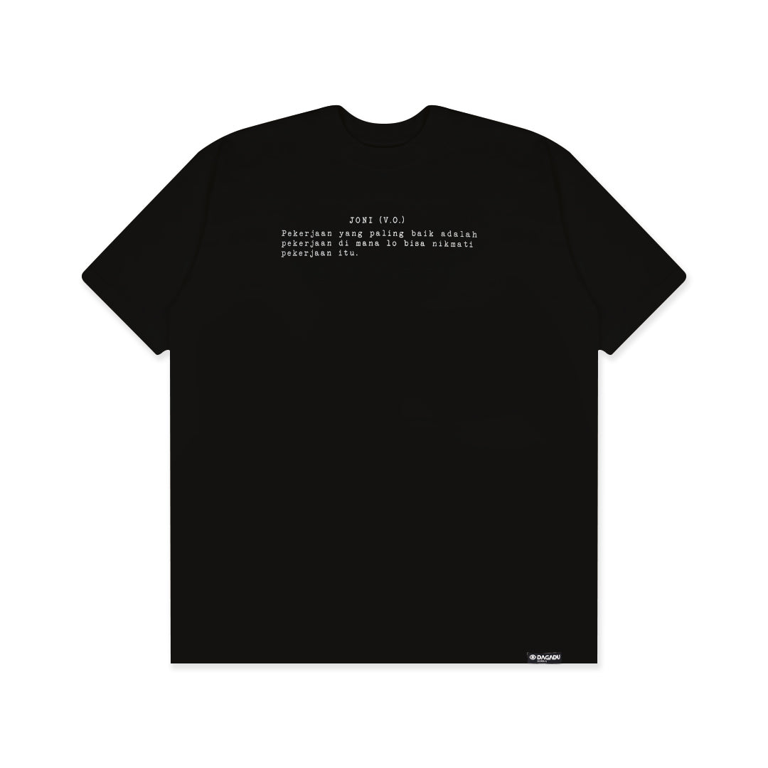 Kaos Merch Janji Joni X Dagadu VO Janji Joni - Hitam
