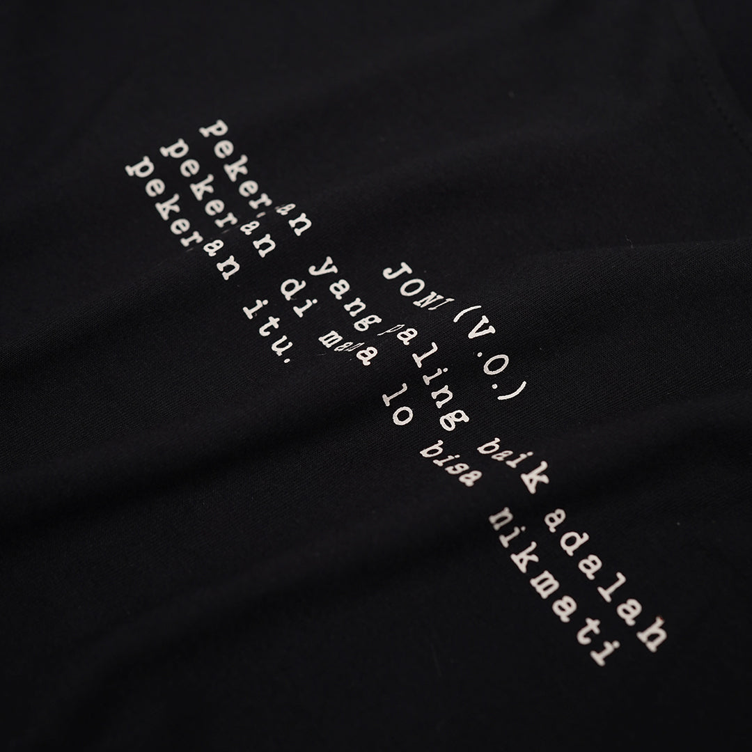 Kaos Merch Janji Joni X Dagadu VO Janji Joni - Hitam