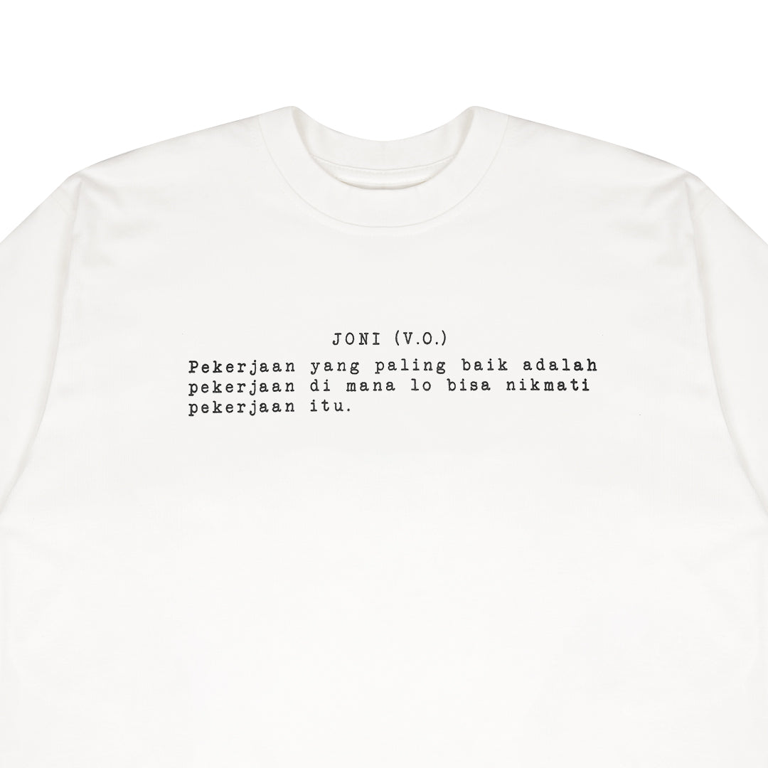 Kaos Merch Janji Joni X Dagadu VO Janji Joni - Putih Bluish