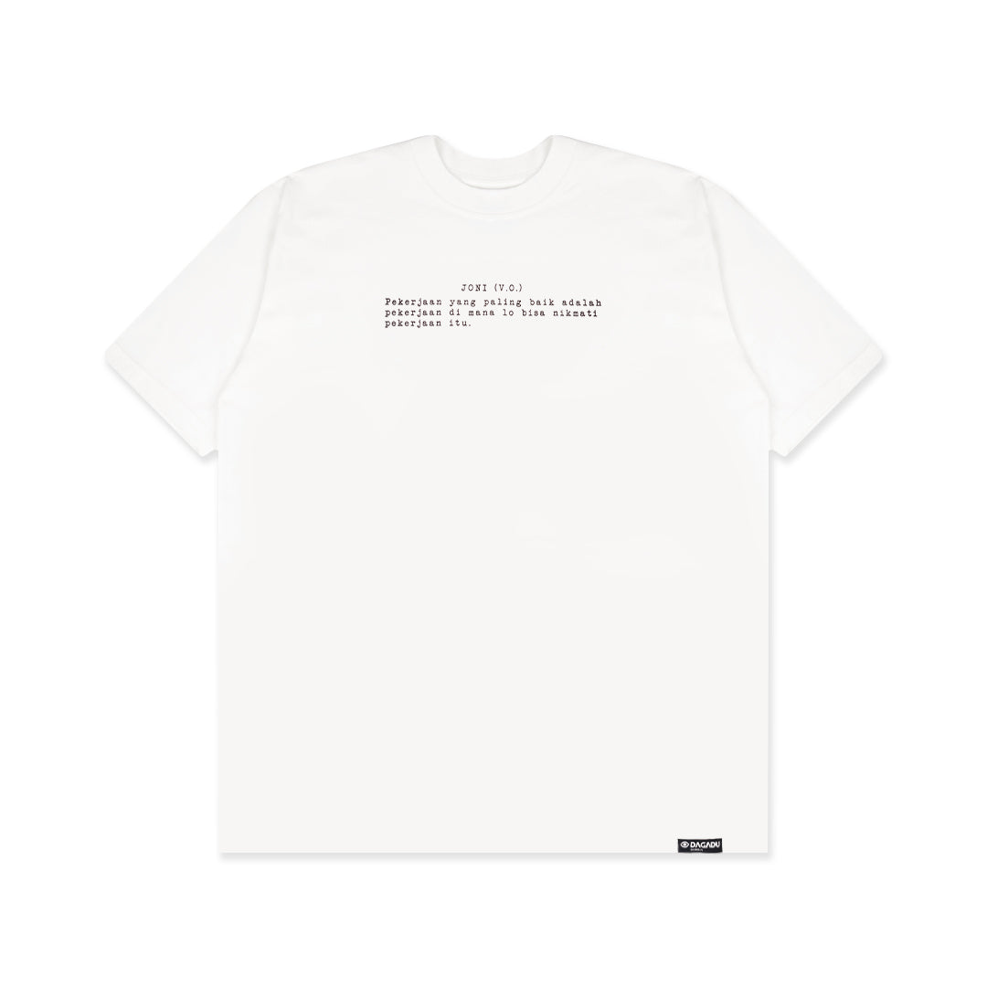 Kaos Merch Janji Joni X Dagadu VO Janji Joni - Putih Bluish