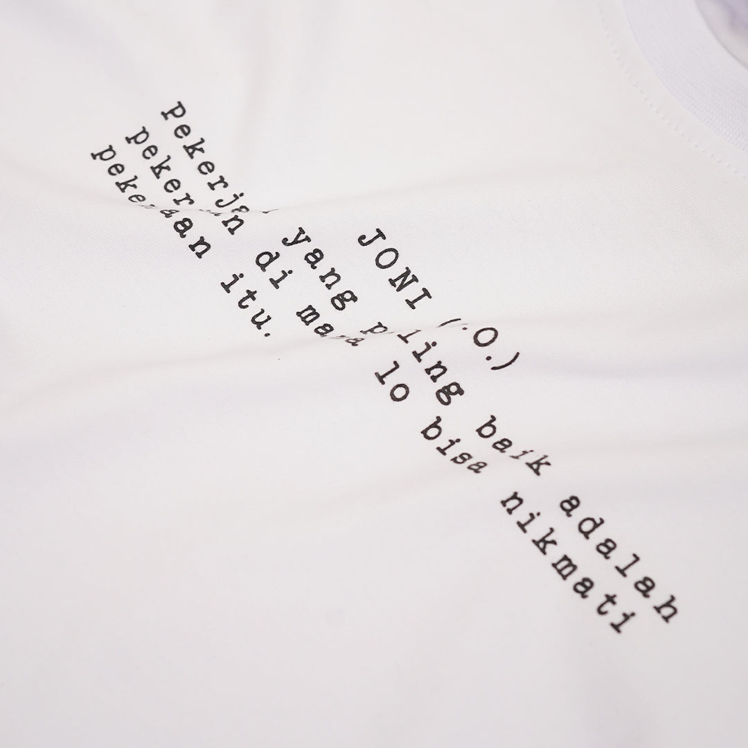 Kaos Merch Janji Joni X Dagadu VO Janji Joni - Putih Bluish