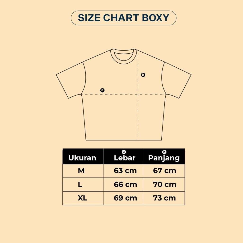 Dagadu Kaos Boxy Satir Everyday - Off White