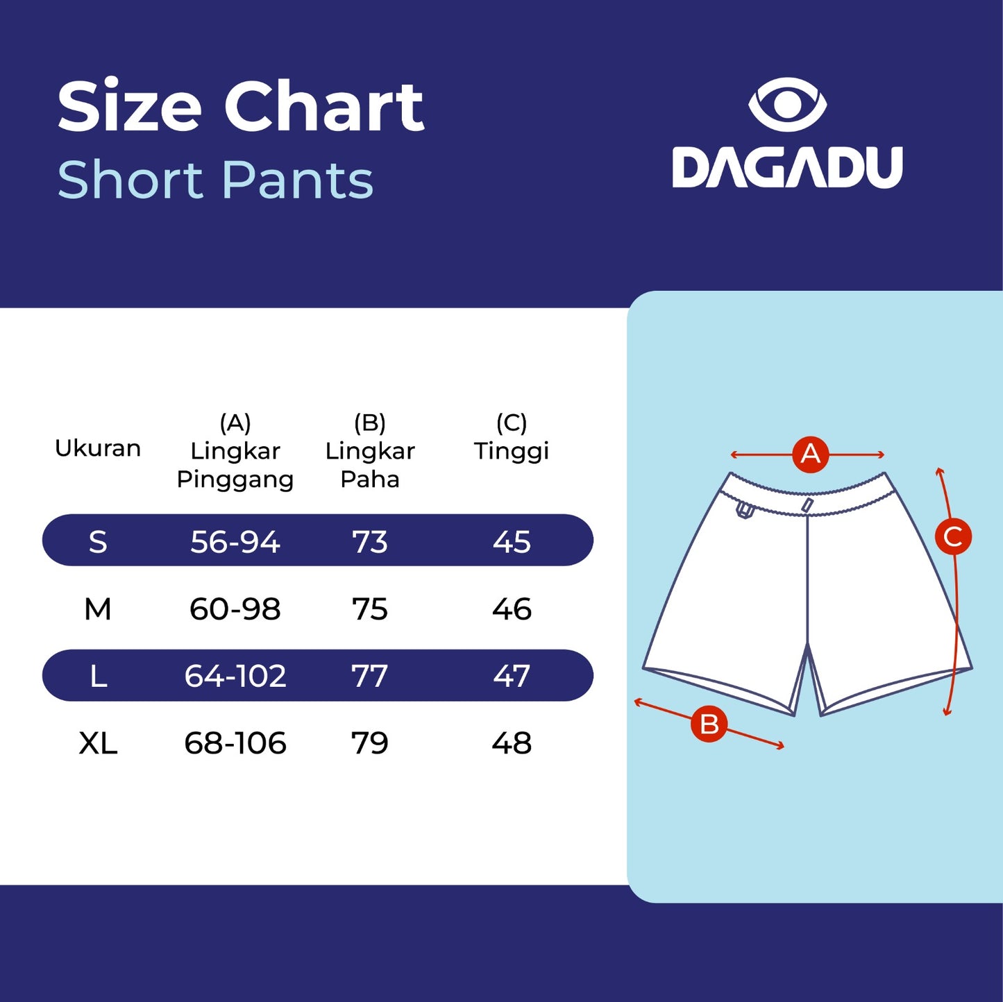 Dagadu Basic Short Unisex
