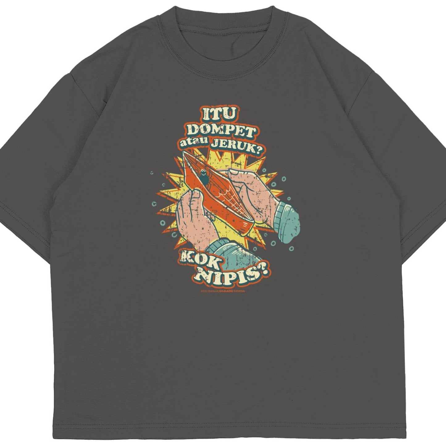 Dagadu T-Shirt Oversize Nipis | Kaos Lengan Pendek Pria Wanita | Cotton Interlock