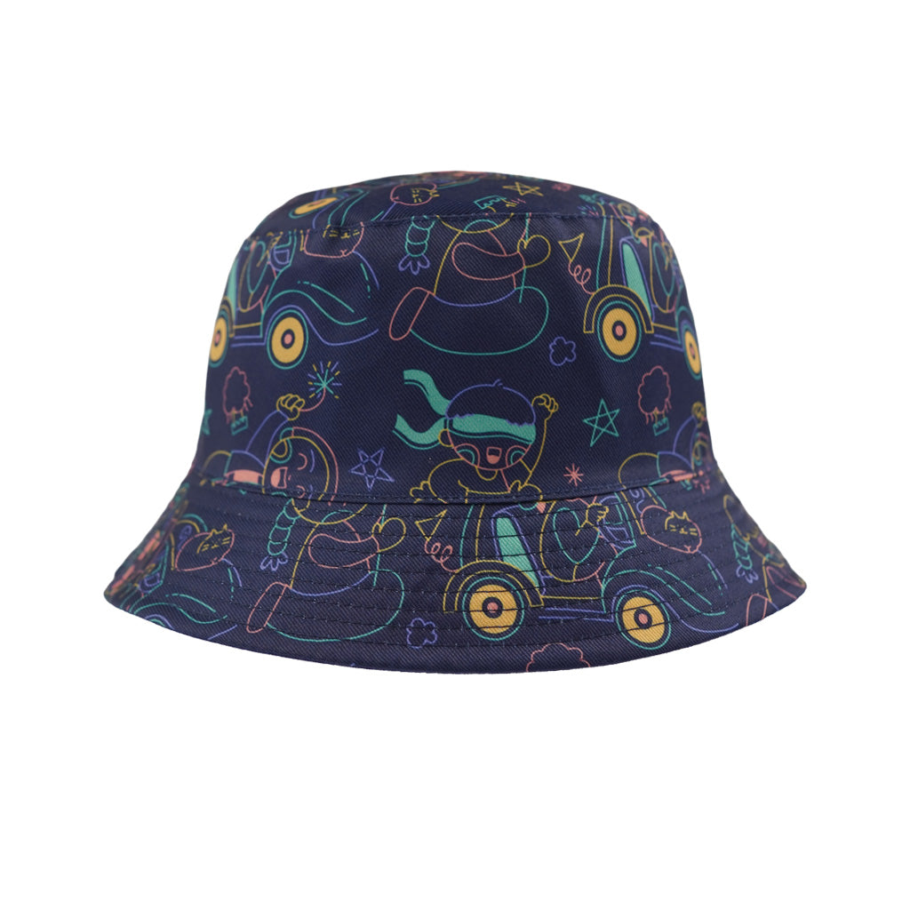 Topi Nightlife Bucket Hat Reversible Kids - Topi Anak