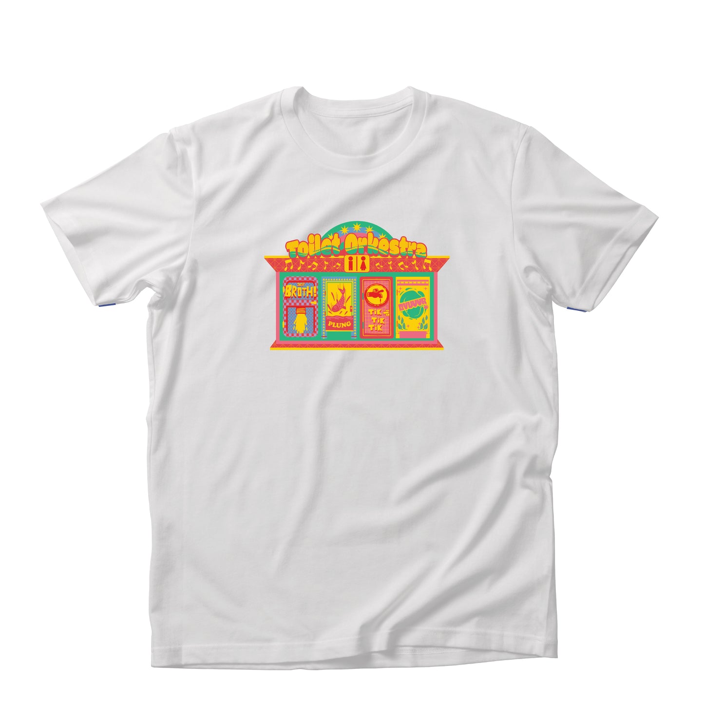 Dagadu T-Shirt Mata Lalu Regular Toilet Orkestra - Kaos Unisex