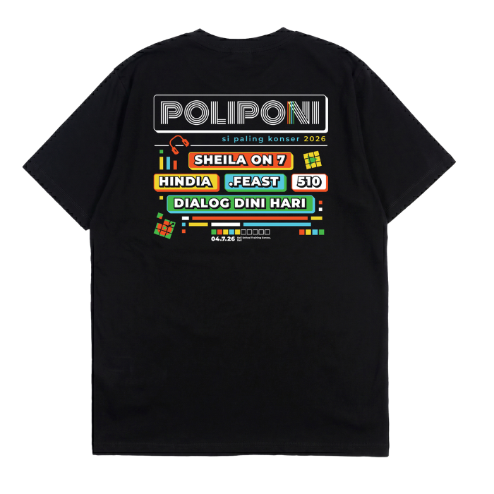 Kaos Merch Poliponi x Dagadu - Bali (Pengiriman Mulai 28 Jun & Pick Up Hari H di Venue )