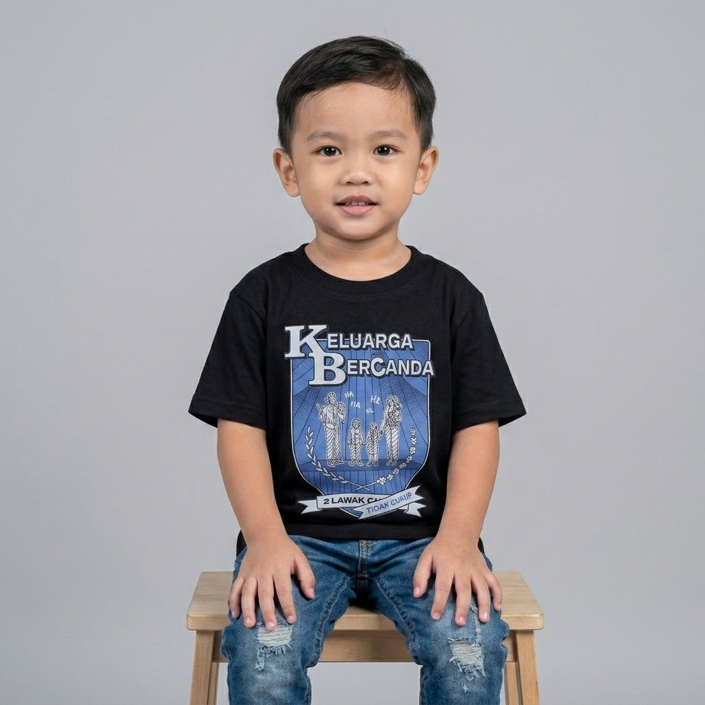 Dagadu Kids T-Shirt Keluarga Bercanda | Kaos Anak Laki-laki Perempuan | Cotton Combed