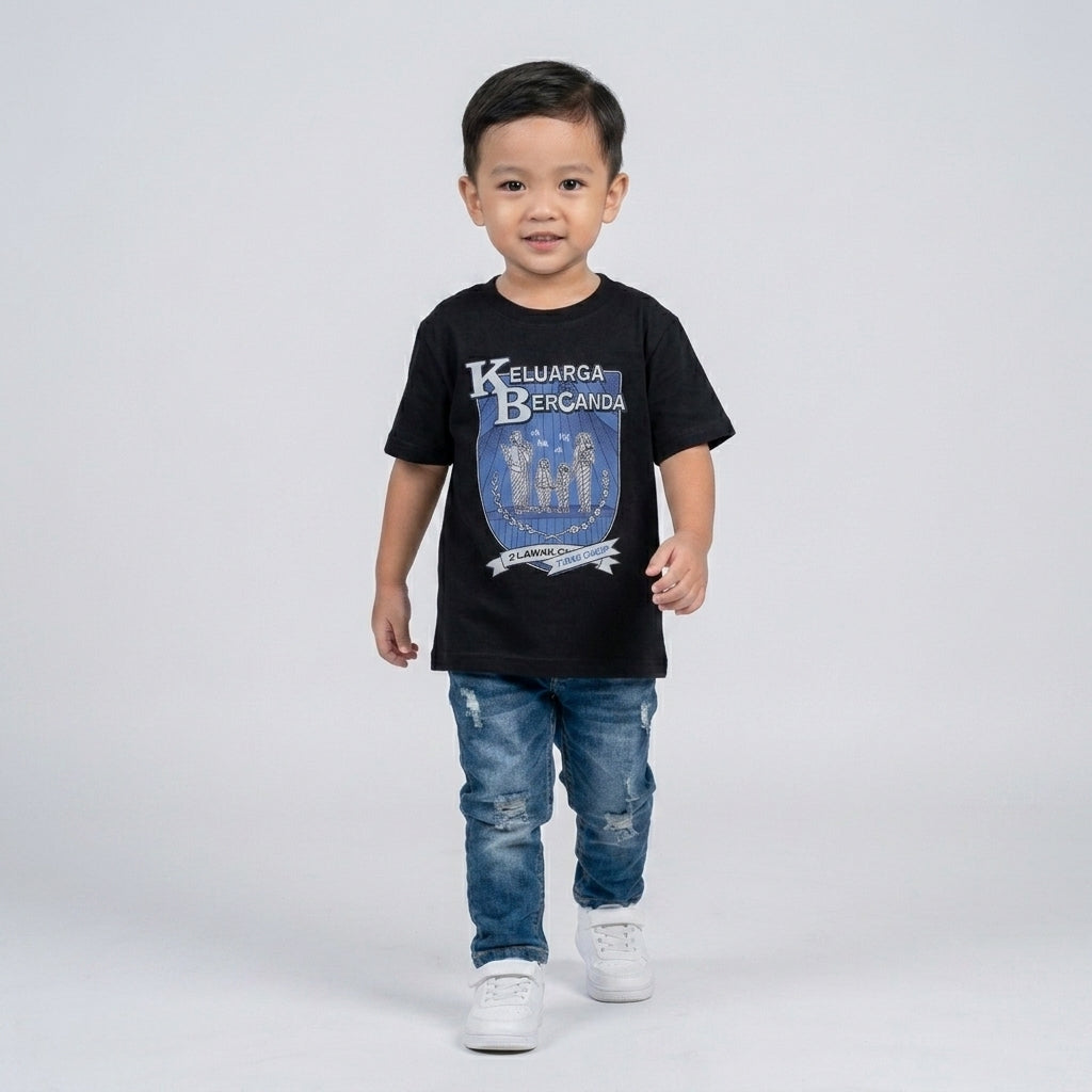Dagadu Kids T-Shirt Keluarga Bercanda | Kaos Anak Laki-laki Perempuan | Cotton Combed