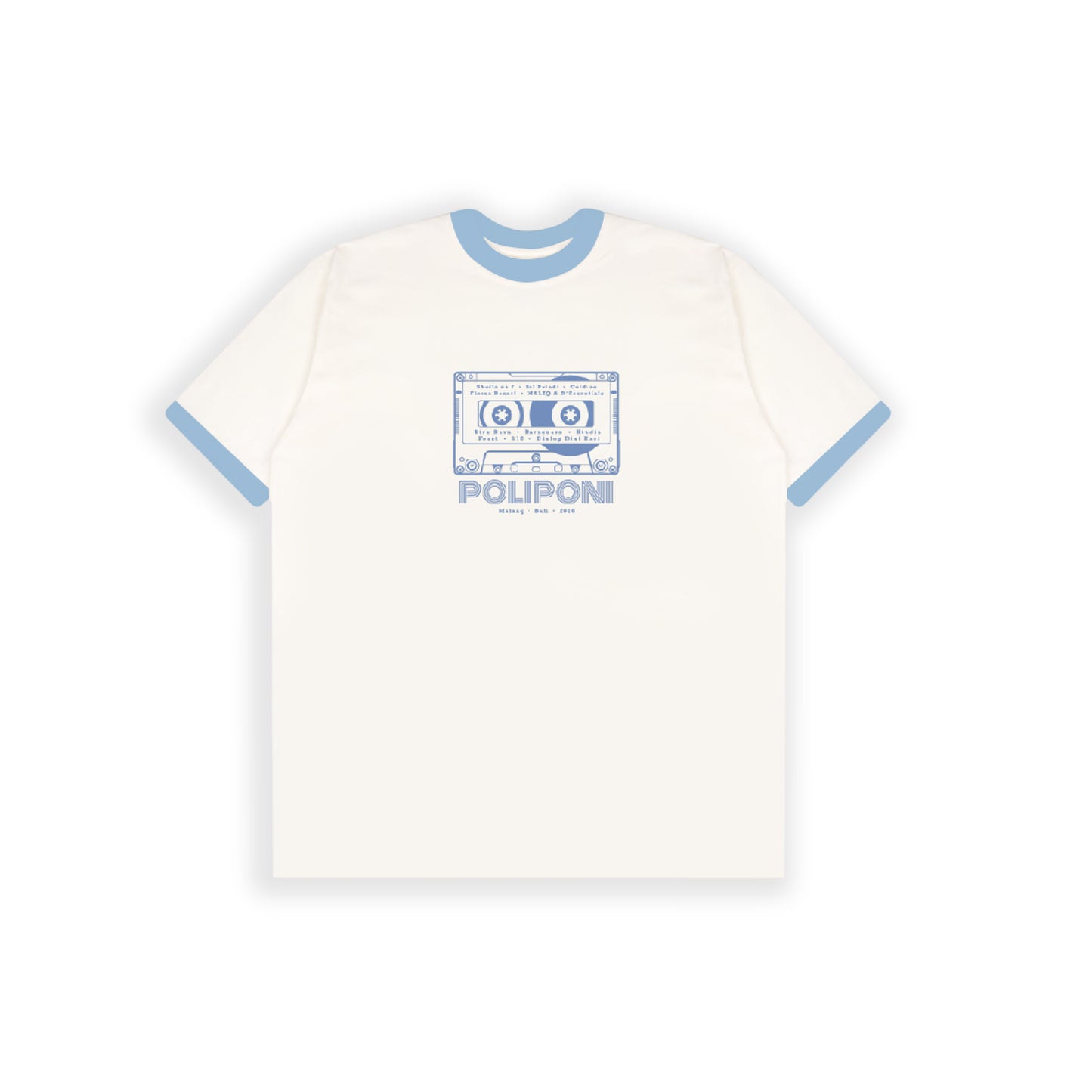 Kaos Ringer Tee Official Merch Poliponi x Dagadu - Kaset 2026