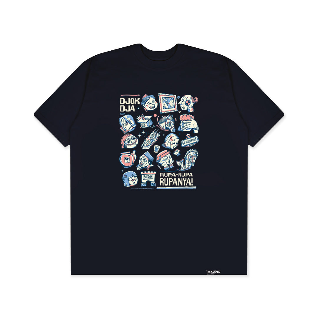 Dagadu T-Shirt Regular Rupa-Rupa | Kaos Lengan Pendek Pria Wanita | Cotton Combed